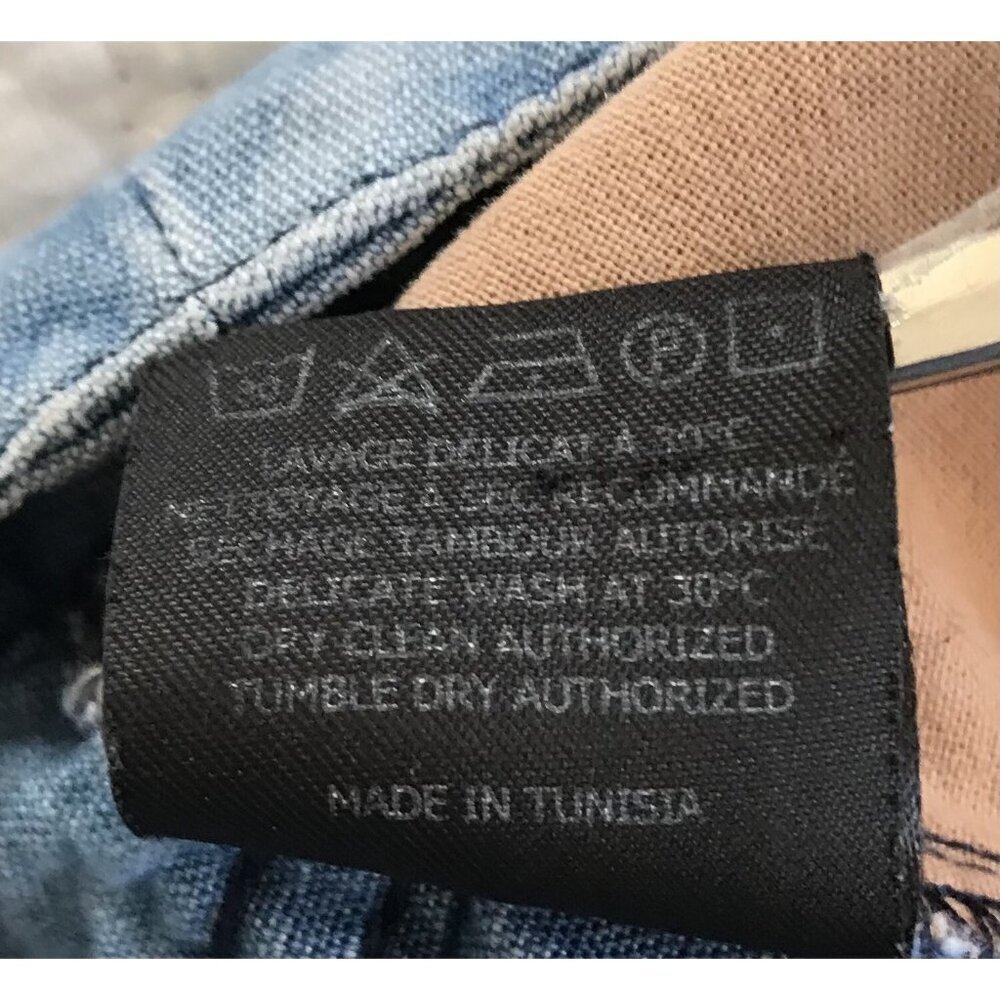 Isabel Marant Etoie Light Blue Floral Cotton Linen Jeans EUR Size 38 US 27/28 - Picture 7 of 10